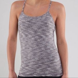 Lululemon power Y tank top - size 8- light heathered gray